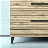 Mueble + lavabo lusa sobre encimera 100x45 cm desierto mate 3 cajones con patas