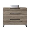 Mueble + lavabo lusa sobre encimera 80x45 cm desierto mate 3 cajones con patas