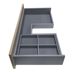 Mueble + lavabo lusa sobre encimera 80x45 cm desierto mate 3 cajones con patas