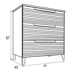 Mueble + lavabo lusa sobre encimera 80x45 cm desierto mate 3 cajones con patas
