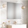 Conjunto de baño dulla 70x45 cm roble y blanco mate 2 cajones suspendido