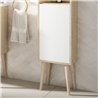 Mueble auxiliar dulla 35x24 cm roble y blanco mate suspendido