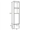 Mueble auxiliar dulla 35x24 cm roble y blanco mate suspendido