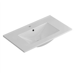 Mueble + lavabo dulla 70x45 cm roble y blanco mate 2 cajones suspendido