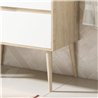 Mueble + lavabo dulla 70x45 cm roble y blanco mate 2 cajones suspendido