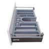 Mueble + lavabo dulla 70x45 cm roble y blanco mate 2 cajones suspendido