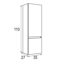 Mueble auxiliar karria 35x27 cm teca claro mate suspendido
