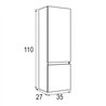 Mueble auxiliar karria 35x27 cm teca claro mate suspendido