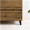 Mueble + lavabo karria 100x45 cm teca claro mate 3 cajones con patas