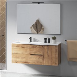 Conjunto de baño bedón 100x45 cm roble ostippo mate 2 cajones suspendido