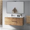 Conjunto de baño bedón 100x45 cm roble ostippo mate 2 cajones suspendido