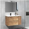 Conjunto de baño bedón 80x45 cm roble ostippo mate 2 cajones suspendido