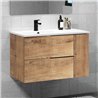 Conjunto de baño bedón 80x45 cm roble ostippo mate 2 cajones suspendido