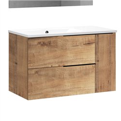 Compra Mueble + lavabo bedón 80x45 cm roble ostippo mate 2