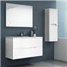 Conjunto de baño zalama 100x45 cm blanco mate 2 cajones suspendido