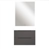 Conjunto de baño zalama 100x45 cm grafito mate 2 cajones suspendido