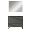 Conjunto de baño zalama 100x45 cm grafito mate 3 cajones con patas