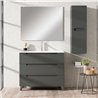 Conjunto de baño zalama 100x45 cm grafito mate 3 cajones con patas