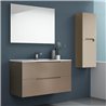 Conjunto de baño zalama 100x45 cm moka mate 2 cajones suspendido