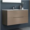 Conjunto de baño zalama 100x45 cm moka mate 2 cajones suspendido
