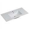 Conjunto de baño zalama 100x45 cm moka mate 2 cajones suspendido