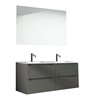 Conjunto de baño zalama 120x45 cm grafito mate 2 cajones suspendido