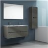 Conjunto de baño zalama 120x45 cm grafito mate 2 cajones suspendido