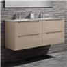 Conjunto de baño zalama 120x45 cm moka mate 2 cajones suspendido