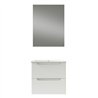 Conjunto de baño zalama 60x45 cm blanco mate 2 cajones suspendido