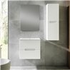 Conjunto de baño zalama 60x45 cm blanco mate 2 cajones suspendido