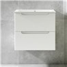 Conjunto de baño zalama 60x45 cm blanco mate 2 cajones suspendido