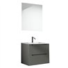 Conjunto de baño zalama 60x45 cm grafito mate 2 cajones suspendido
