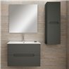 Conjunto de baño zalama 60x45 cm grafito mate 2 cajones suspendido