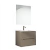 Conjunto de baño zalama 60x45 cm moka mate 2 cajones suspendido