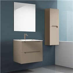 Conjunto de baño zalama 60x45 cm moka mate 2 cajones suspendido