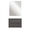 Conjunto de baño zalama 80x45 cm grafito mate 2 cajones suspendido