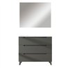 Conjunto de baño zalama 80x45 cm grafito mate 3 cajones con patas
