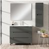Conjunto de baño zalama 80x45 cm grafito mate 3 cajones con patas