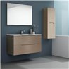 Conjunto de baño zalama 80x45 cm moka mate 2 cajones suspendido