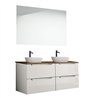 Conjunto de baño zalama sobre encimera 120x45 cm blanco mate 2 cajones suspendid