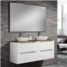 Conjunto de baño zalama sobre encimera 120x45 cm blanco mate 2 cajones suspendid