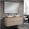 Conjunto de baño zalama sobre encimera 120x45 cm moka mate 2 cajones suspendido
