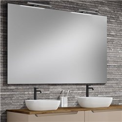 Conjunto de baño zalama sobre encimera 120x45 cm moka mate 2 cajones suspendido