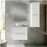 Conjunto de baño zalama sobre encimera 60x45 cm blanco mate 2 cajones suspendido