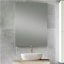 Conjunto de baño zalama sobre encimera 60x45 cm blanco mate 2 cajones suspendido