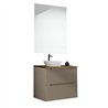 Conjunto de baño zalama sobre encimera 60x45 cm moka mate 2 cajones suspendido