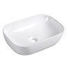 Conjunto de baño zalama sobre encimera 80x45 cm blanco mate 2 cajones suspendido