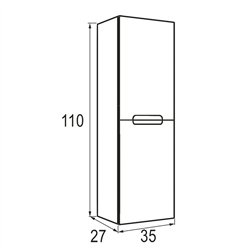 Mueble auxiliar zalama 35x27 cm grafito mate suspendido