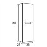 Mueble auxiliar zalama 35x27 cm grafito mate suspendido