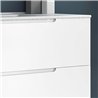 Mueble + lavabo zalama 100x45 cm blanco mate 2 cajones suspendido